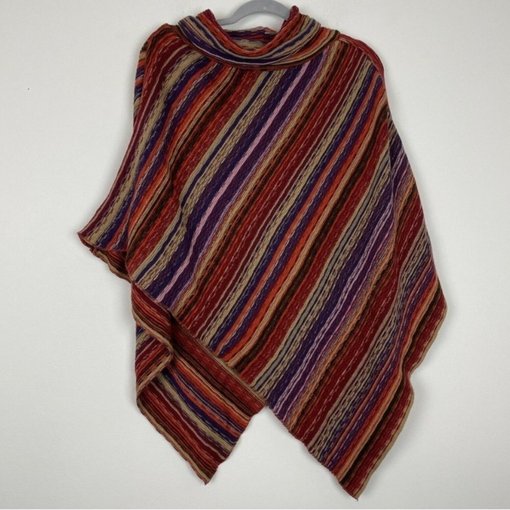 Big Buddha Pancho Sweater Multicolored One size Boho Cowl Neck